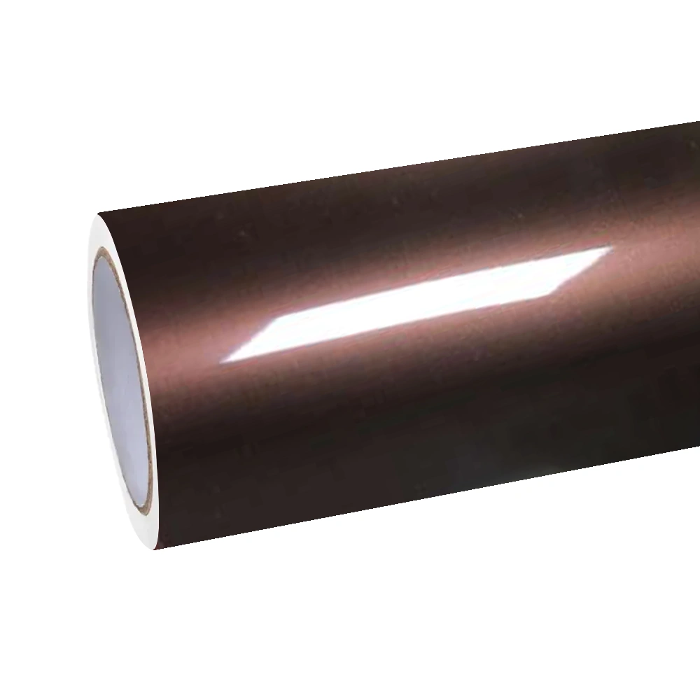 Gloss Liquid Cocoa Brown Car Vinyl Wrap PET
