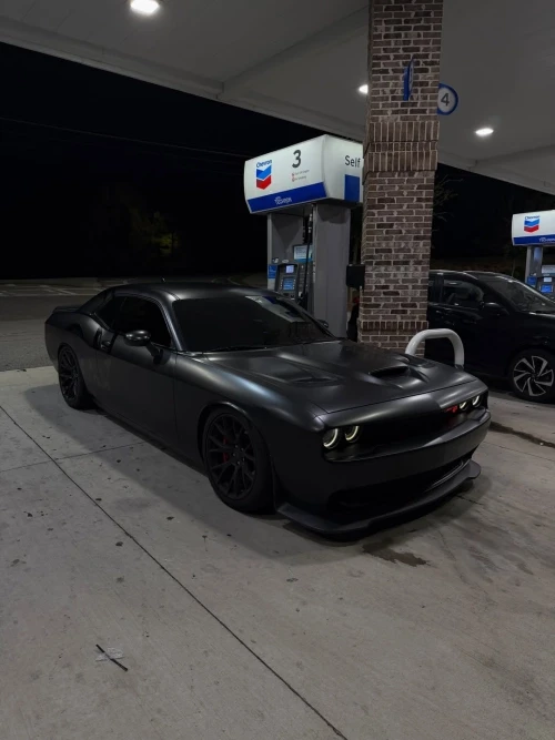 Matte Satin Ceramic Black PET Vinyl Wrap: Timeless Dark Upgrade for Dodge Challenger SRT
